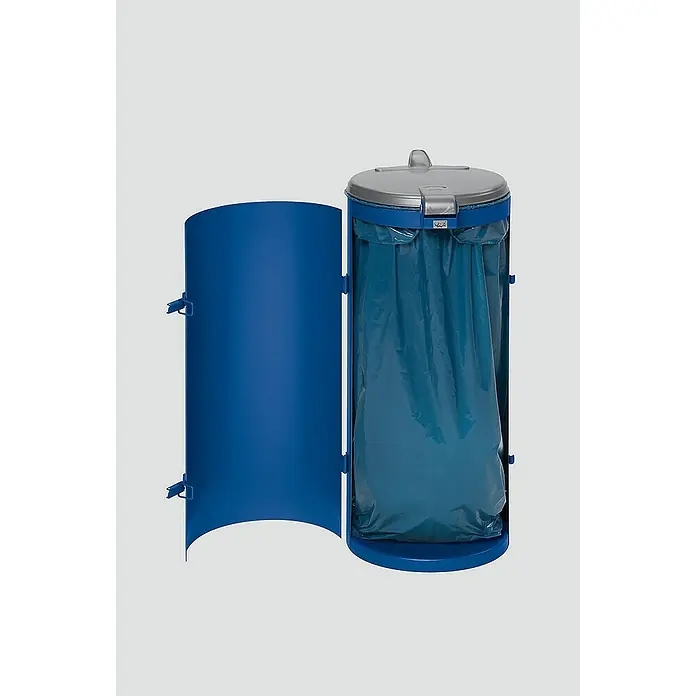 Proregal Standard-Mülleimer Junior kompakt mit Deckel & Einflügeltür - Stahl, Blau
