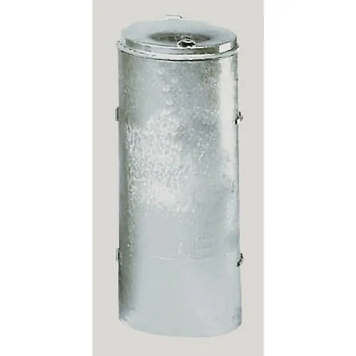 Proregal Standard-Mülleimer robust mit Deckel & Einflügeltür - 70 l, Stahl, Feuerverzinkt