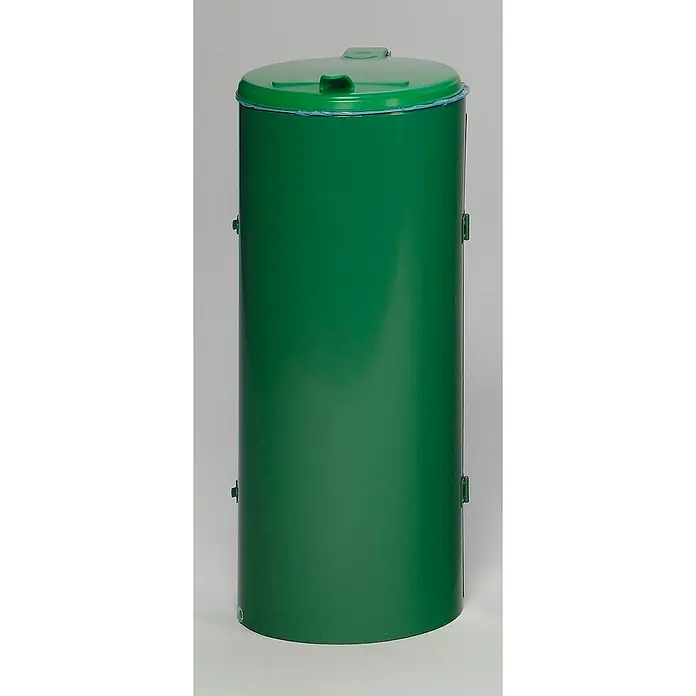 Proregal Standard Mülleimer Junior kompakt mit Deckel & Einflügeltür - Stahl, Grün