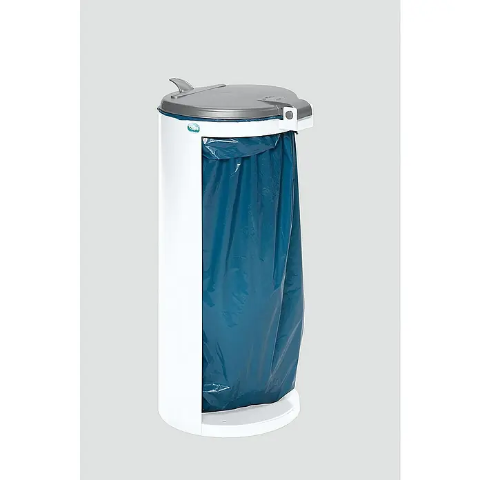 Proregal Standard-Mülleimer Junior kompakt mit Deckel - Stahl, Weiß