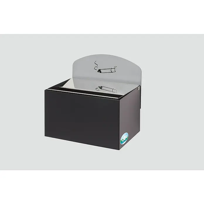 Proregal Aschenbecher - Robuster Wandascher mit Schild - Stahl, Anthrazit
