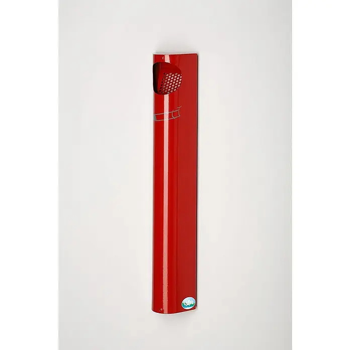 Proregal Aschenbecher - Praktischer Wandascher mit Abstreifblech - Stahl, Rot