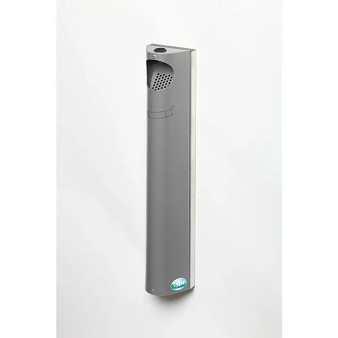 Proregal Aschenbecher - Praktischer Wandascher mit Abstreifblech - Stahl, Silber