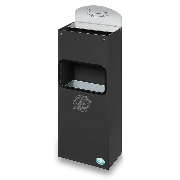 Proregal Aschenbecher - Robuster Wandascher mit Schild - Stahl, Anthrazit