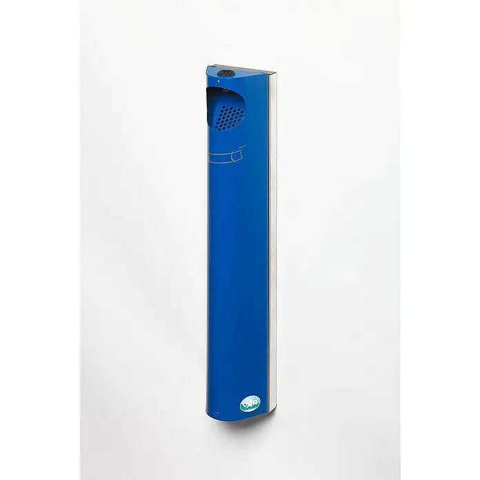 Proregal Aschenbecher - Praktischer Wandascher mit Abstreifblech - Stahl, Blau
