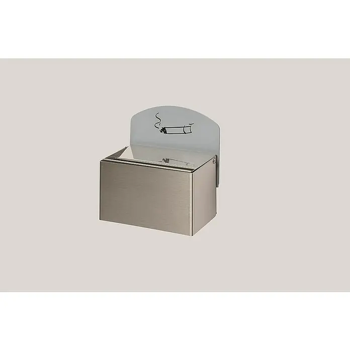 Proregal Aschenbecher - Robuster Wandascher mit Hinweisschild - Edelstahl, Edelstahl