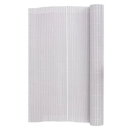 FI-CHI – Premium Sichtschutzmatte | Zaun | Sichtschutz | PVC- Sichtschutzmatte | Gartensichtschutz für Garten und Balkon aus Weide | Höhe 1 m | Länge 3 m | HxL: 1x3 m | 1300g / m2 | Grau