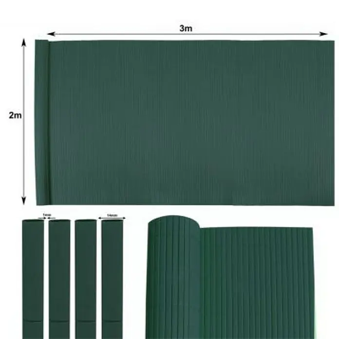 Proregal Sichtschutzelement FI-CHI – Premium Sichtschutzmatte - Kunststoff, Grün