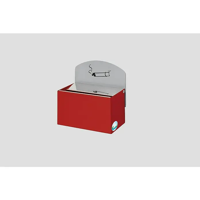 Proregal Aschenbecher - Robuster Wandascher mit Schild - Stahl, Rot