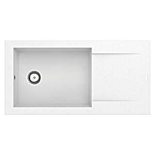 Carea Einbauspüle Dukkah (98 x 50 cm, Weiß, Material Spüle: CAREAlith®)