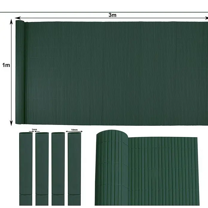 Proregal Sichtschutzelement FI-CHI – Premium Sichtschutzmatte - Kunststoff, Grün