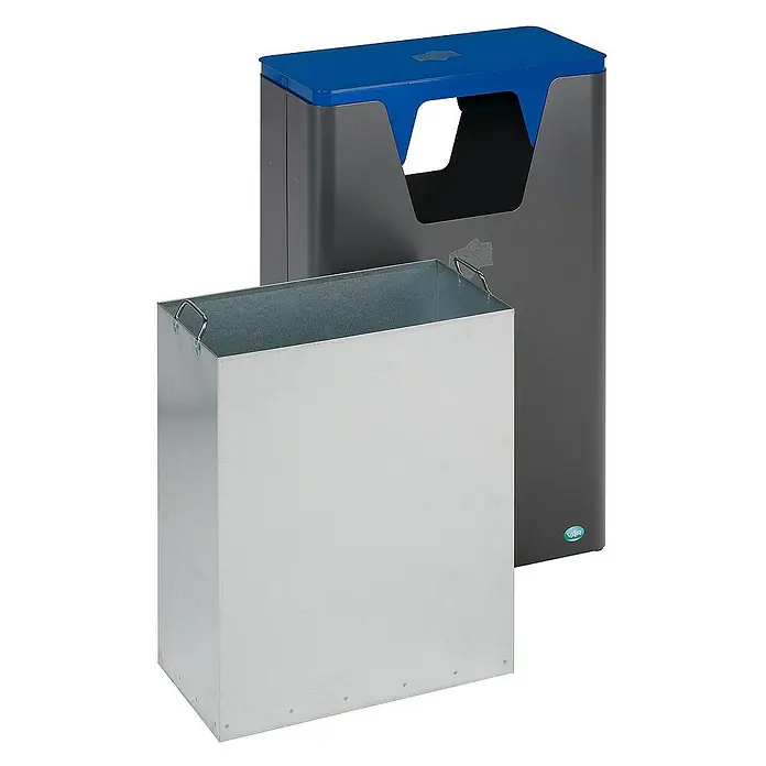 Proregal Wertstoffsammler robust mit abnehmbarem Deckel - 25 x 50 x 83 cm, 60 l