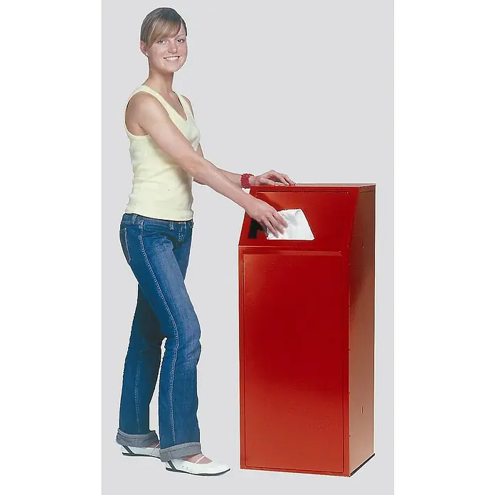 Proregal Wertstoffsammler robust mit Einwurfklappe selbstschließend - 40 x 40 x 100 cm, 68 l