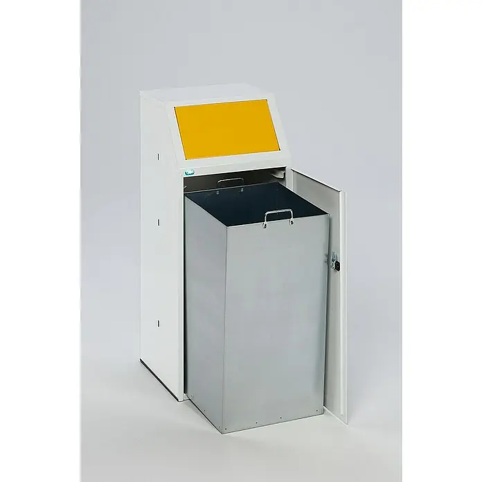 Proregal Wertstoffsammler robust mit Fronttür & Klemmring - 40,5 x 40 x 100,5 cm