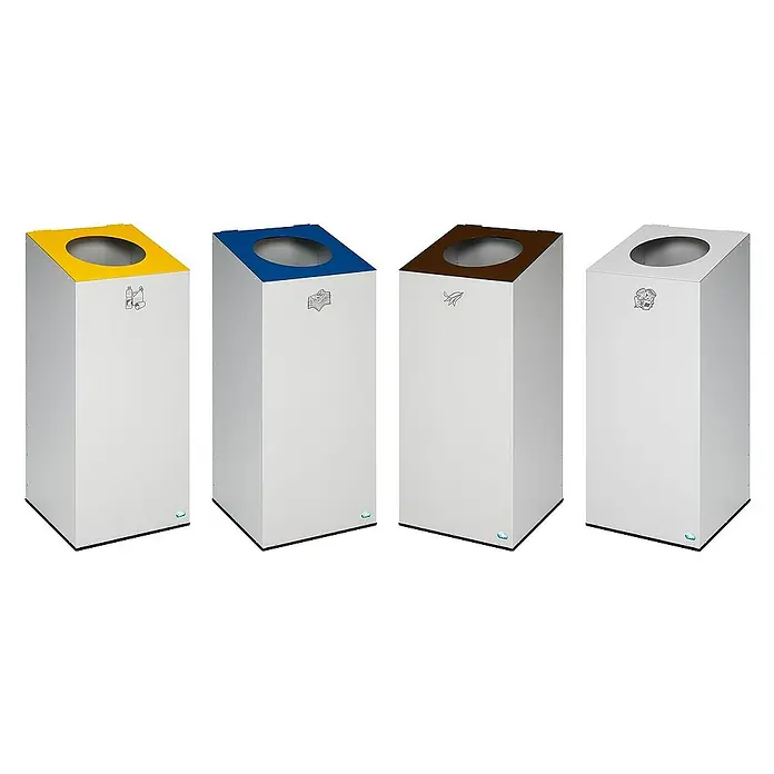 Proregal Wertstoffsammler robust & modular mit runder Einwurföffnung - 100 l