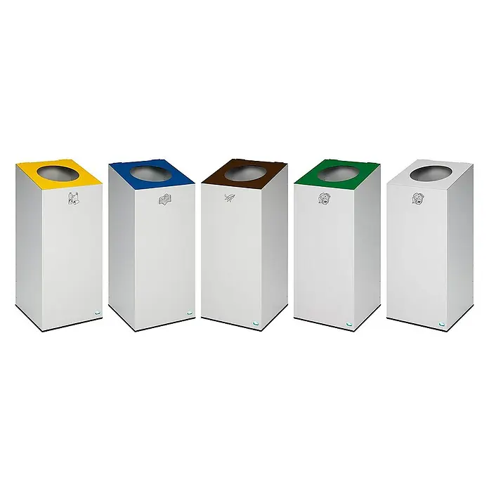 Proregal Wertstoffsammler robust & modular mit runder Einwurföffnung - 100 l