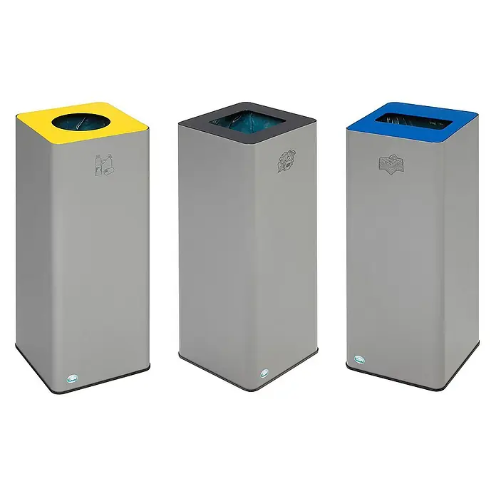 Proregal Wertstoffsammler robust mit abnehmbarem Deckel - 70 l