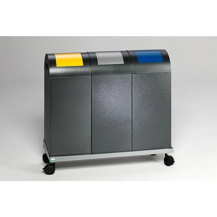 Proregal Wertstoffsammler selbstlöschend mit Einwurfklappe - 32 x 32 x 80 cm, 60 l