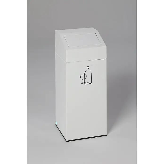 Proregal Wertstoffsammler selbstlöschend für "Glas" - 32 x 32 x 79 cm, 47 l
