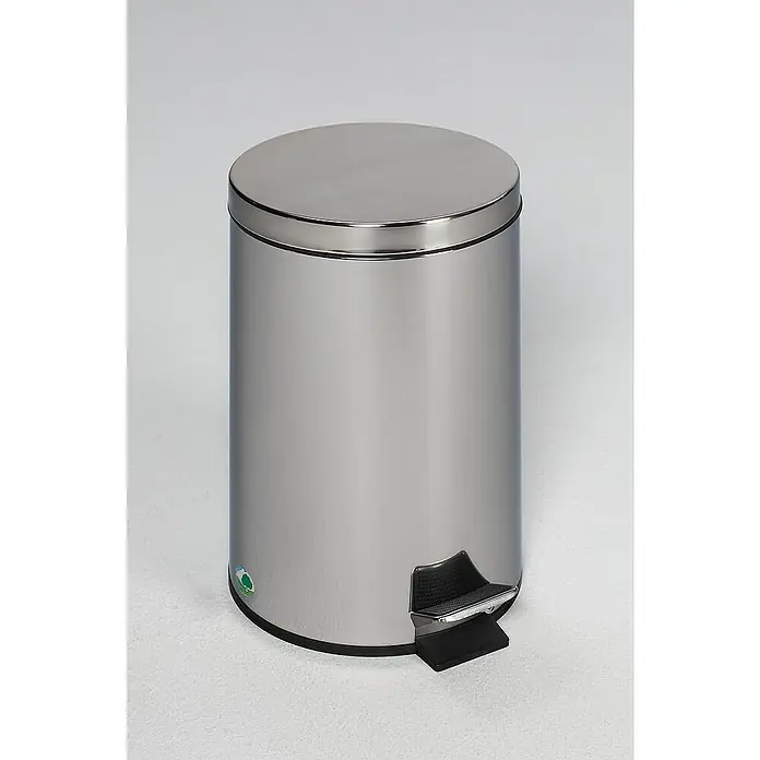 Proregal Treteimer robust mit Fußpedal & Inneneimer mit Griff - 5 l, Edelstahl, Silber
