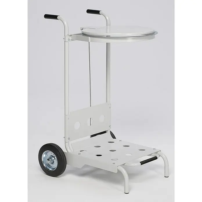 Proregal Treteimer mobil mit Fußpedal & Klemmring - Stahl, VerzinkterStahl