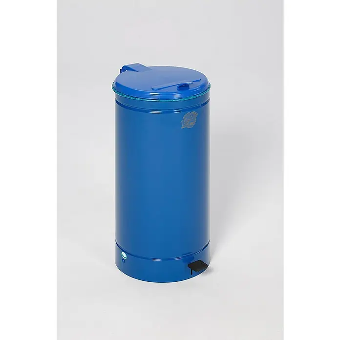 Proregal Treteimer großvolumiger mit Euro-Pedal - 70 l, Stahl, Blau
