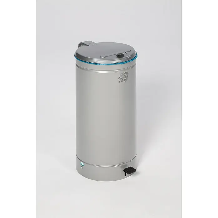 Proregal Treteimer großvolumiger mit Euro-Pedal - 70 l, Stahl, Grau