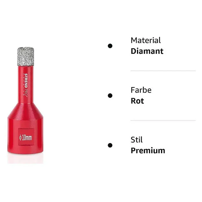 Proregal Bohrkrone Diamant Premium CRYSTAL 10mm - 1 Stk., Durchmesser Bohrer: 10 mm