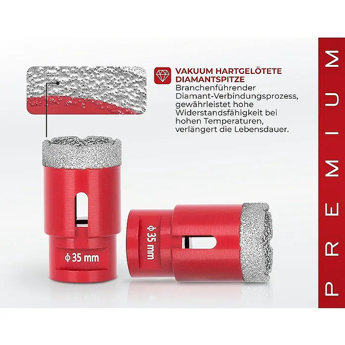 Proregal Bohrkrone Diamant Premium CRYSTAL 35mm - 1 Stk., Durchmesser Bohrer: 35 mm