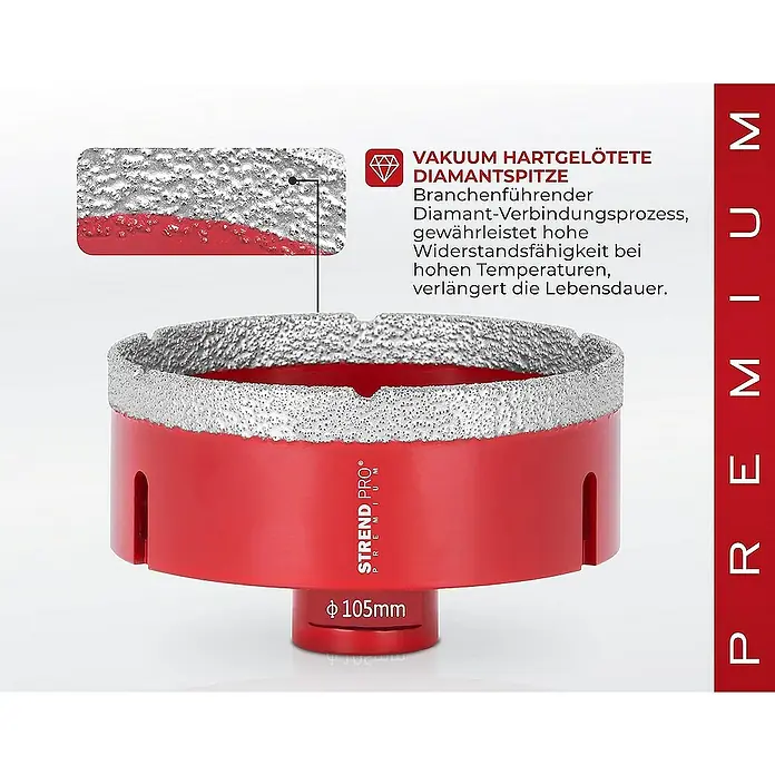 Proregal Bohrkrone Diamant Premium CRYSTAL 105mm - 1 Stk., Durchmesser Bohrer: 105 mm