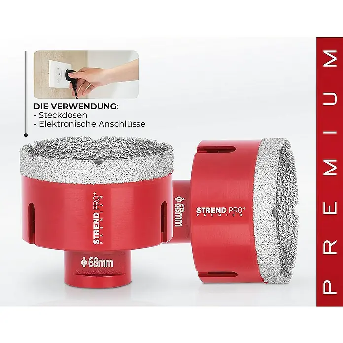 Proregal Bohrkrone Diamant Premium CRYSTAL 68mm - 1 Stk., Durchmesser Bohrer: 68 mm