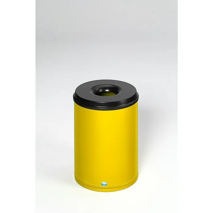 Proregal Papierkorb selbstlöschend - 50 l, Stahl, Gelb