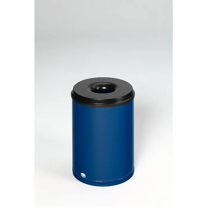 Proregal Papierkorb selbstlöschend - 50 l, Stahl, Blau