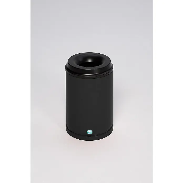 Proregal Papierkorb selbstlöschend - 15 l, Stahl, Schwarz