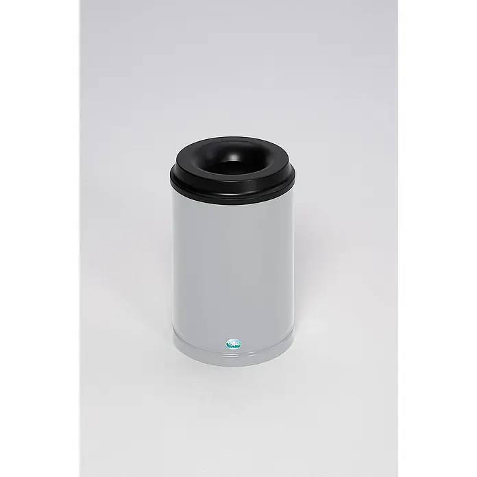 Proregal Papierkorb selbstlöschend - 15 l, Stahl, Grau