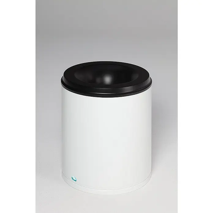 Proregal Papierkorb selbstlöschend - 80 l, Stahl, Weiß