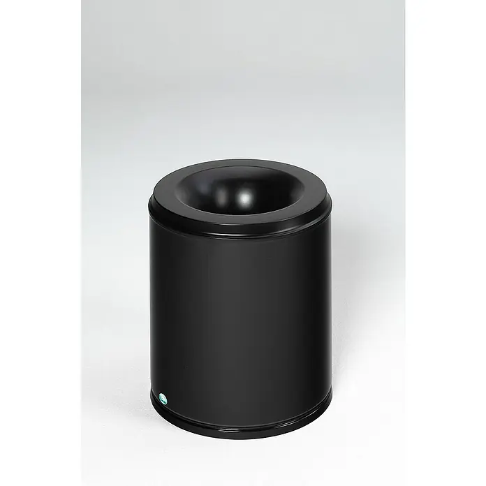 Proregal Papierkorb selbstlöschend - 80 l, Stahl, Schwarz