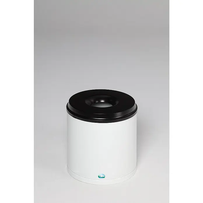 Proregal Papierkorb selbstlöschend - 30 l, Stahl, Weiß
