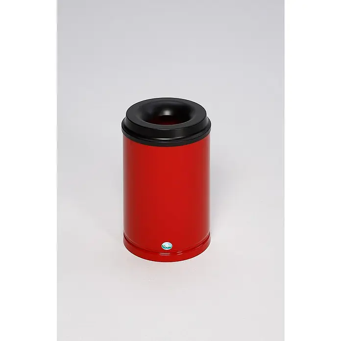 Proregal Papierkorb selbstlöschend - 15 l, Stahl, Rot