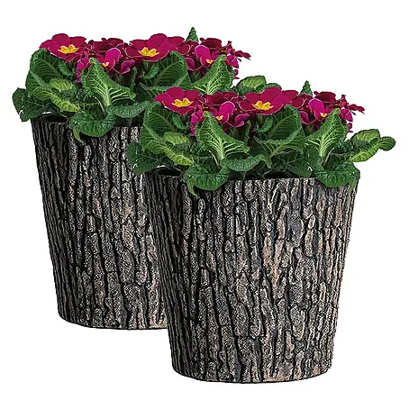 Proregal  Pflanztopf SuperSparSet 4x Blumentopf Übertopf Holzoptik Ø 30cm