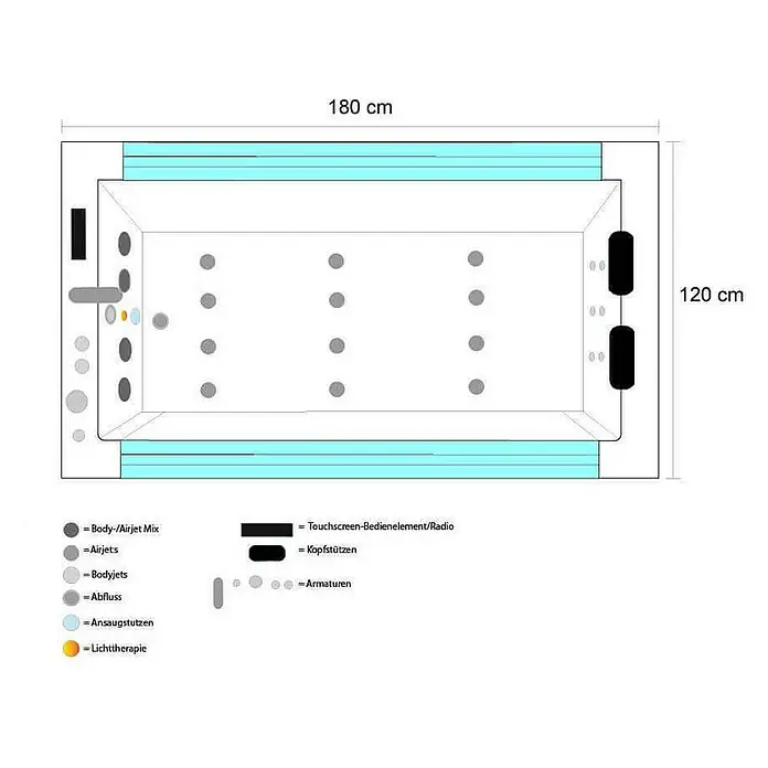 Home Deluxe Whirlpool ATLANTIC XL - Weiß