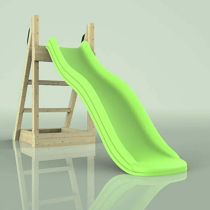 OutdoorToys Rutsche Löwe 175 cm - B x L: 223 x 60 cm, Holz, Grün