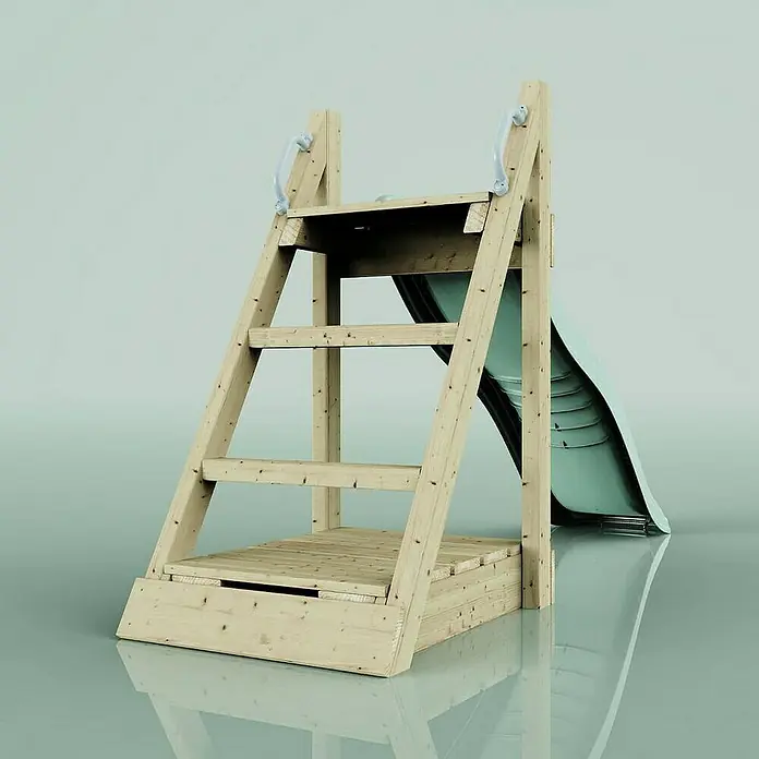 OutdoorToys Rutsche Leopard - B x L: 285 x 60 cm, Holz, Grün