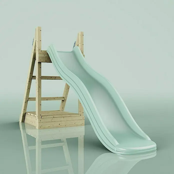 OutdoorToys Rutsche Leopard - B x L: 285 x 60 cm, Holz, Grün