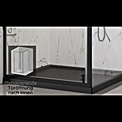 Camargue Palermo Nischendusche (80 x 200 cm, Unbeschichtet, Schwarz) | BAUHAUS