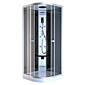 Cabina de ducha de vapor Vitamine Black Hammam (L x An: 90 x 90 cm, Negro Gris Plata)