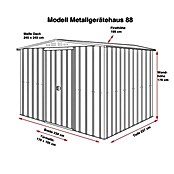 Clemens HobbyTec Gerätehaus (Grün, L x B: 2,45 x 2,45 m, Satteldach)