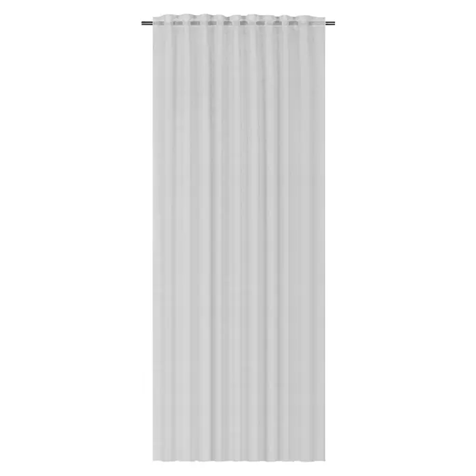 Elbersdrucke Schlaufenschal Liem - Weiß, B x H: 140 x 255 cm, 100 % Polyester - Eine elegante, weiße Gardine mit Ösenaufhängung, die sanftes Licht durchlässt und eine luftige Atmosphäre schafft.