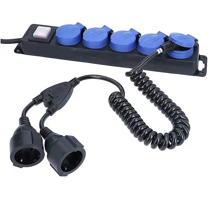 as-schwabe Verlängerungskabel H05VV-F 3G1,5 - 1,5 m, Schwarz, IP20, H05VV-F