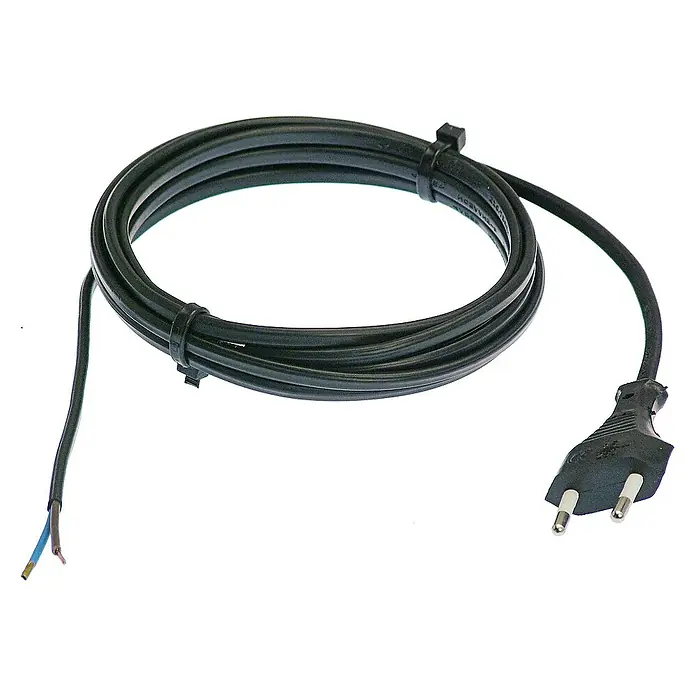 as-schwabe Anschlusskabel - 3 m, H03VVH2-F, Aderquerschnitt: 0,75 mm², Schwarz
